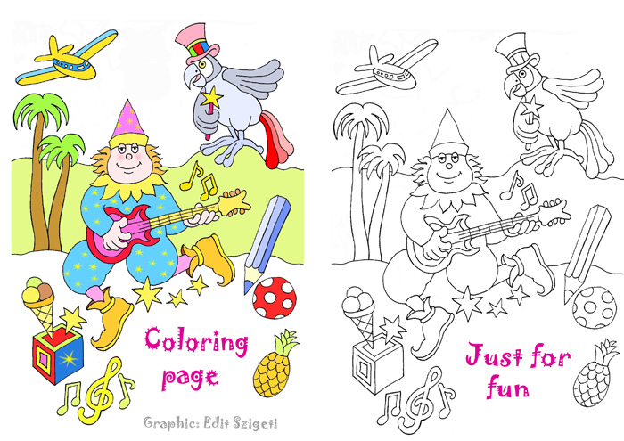 Coloring page-Musicland